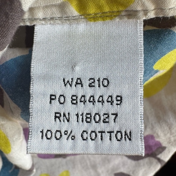 BODEN 100% Cotton Light Floral 3/4 Button Down Top Size 8 Spring/Summer - Picture 6 of 10